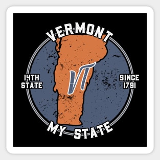 Vermont My State Patriot State Tourist Gift Sticker